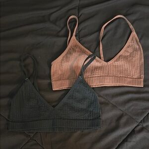 Stylish Black and Brown Bralette Set
